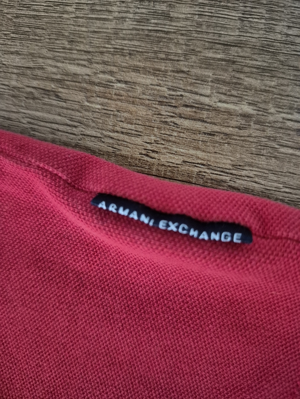 Armani Exchange A|X Women’s Red Fitted Polo Shirt Size S 100% Cotton Slim Fit - Picture 5 of 7